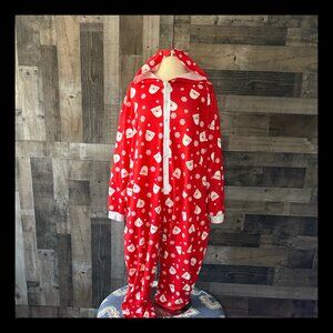 Button up santa snowflake onesie pajamas XXLarge Christmas party holiday costume